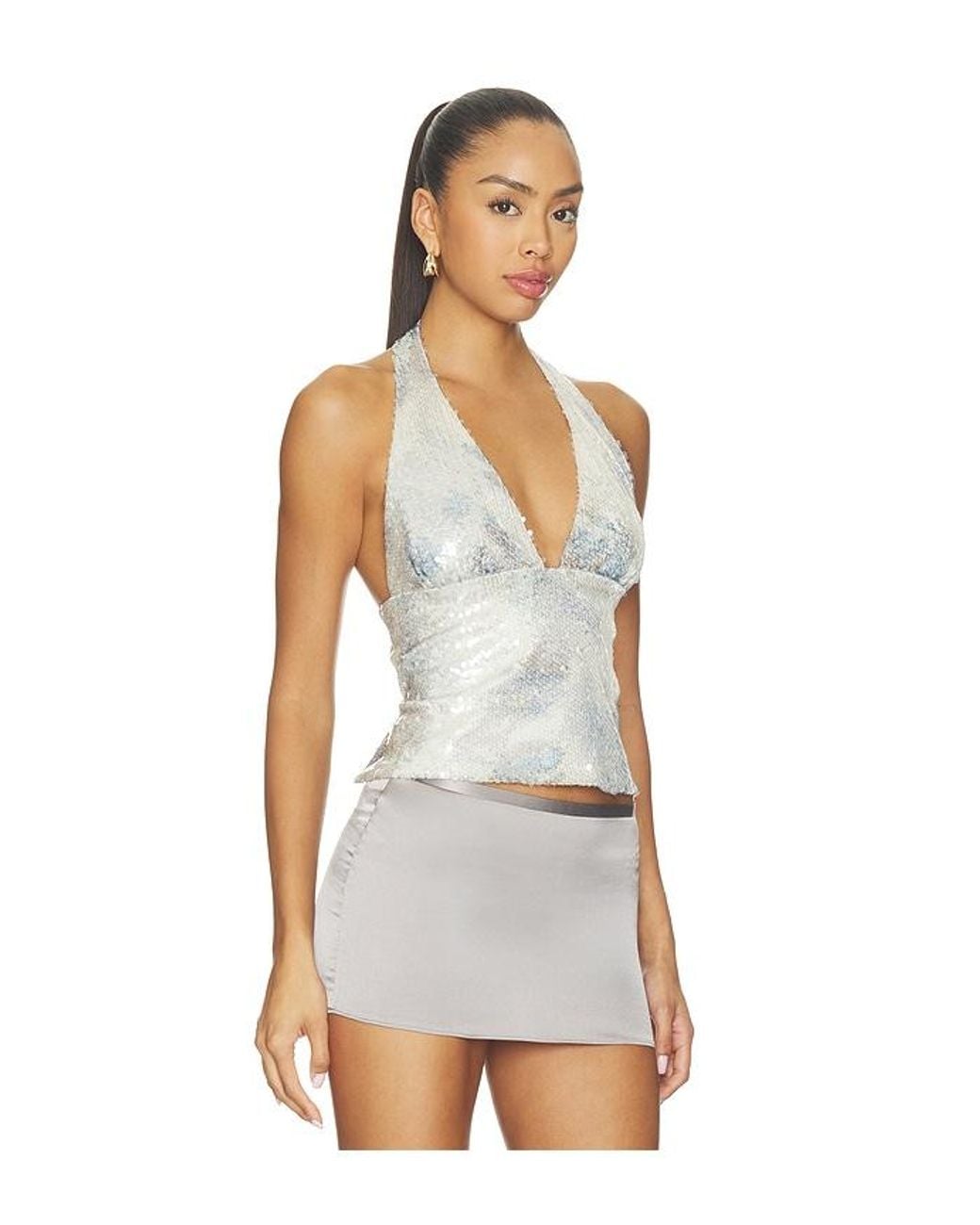 Lioness White Opulence Halter Top