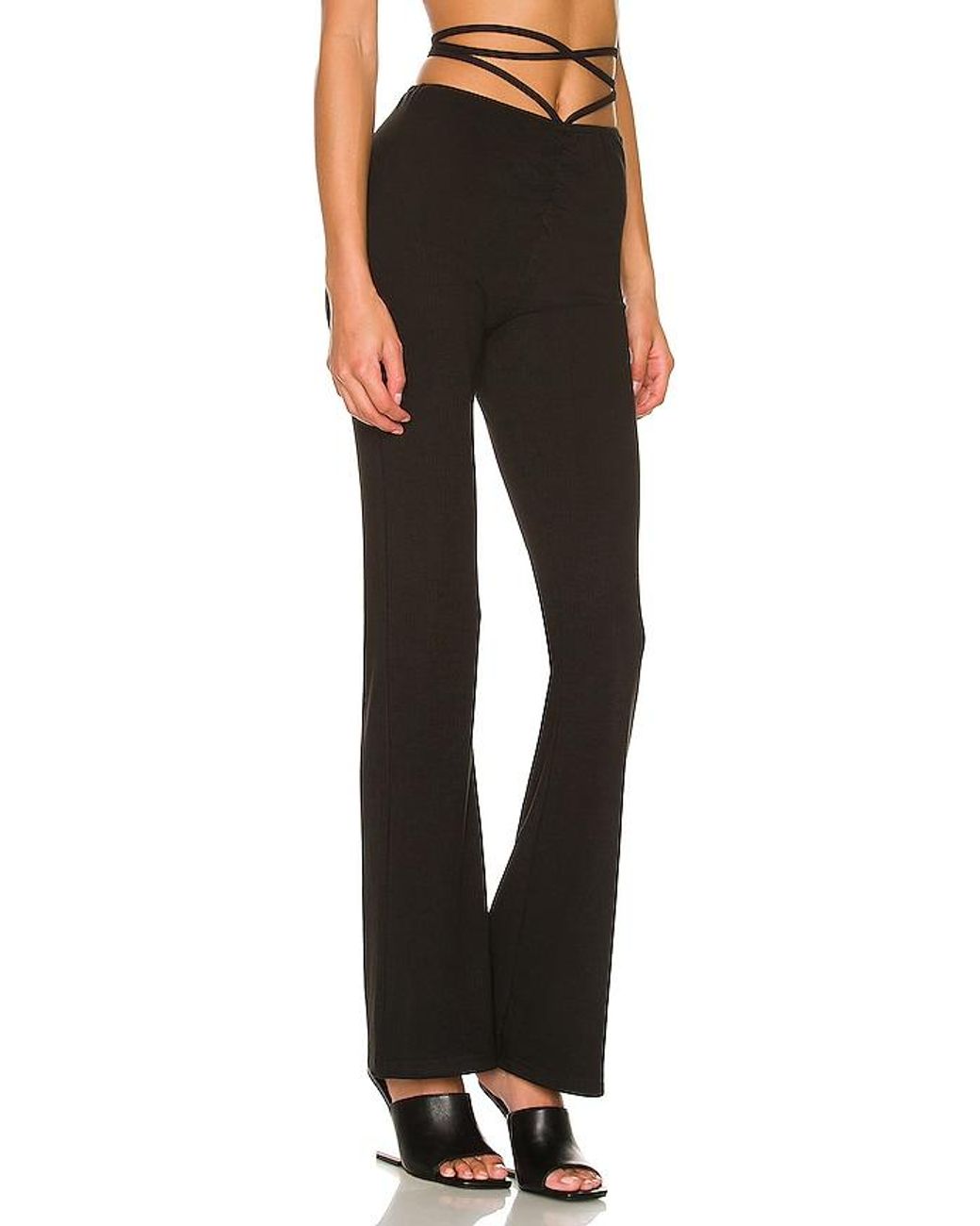 superdown Black Regan Tie Strap Pant