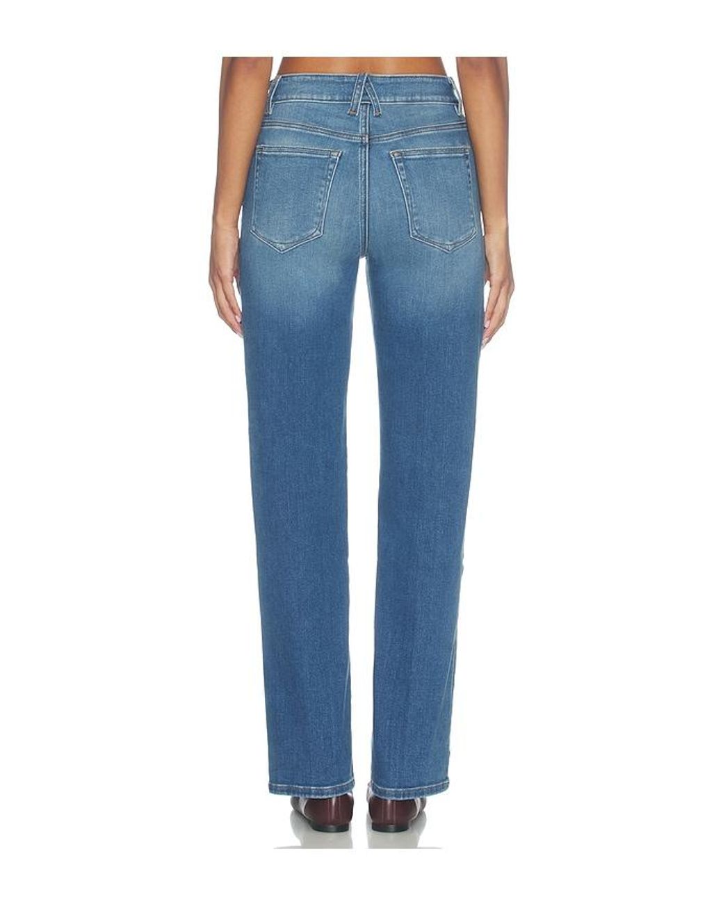 GOOD AMERICAN Blue Soft Tech Good True Straight Jeans