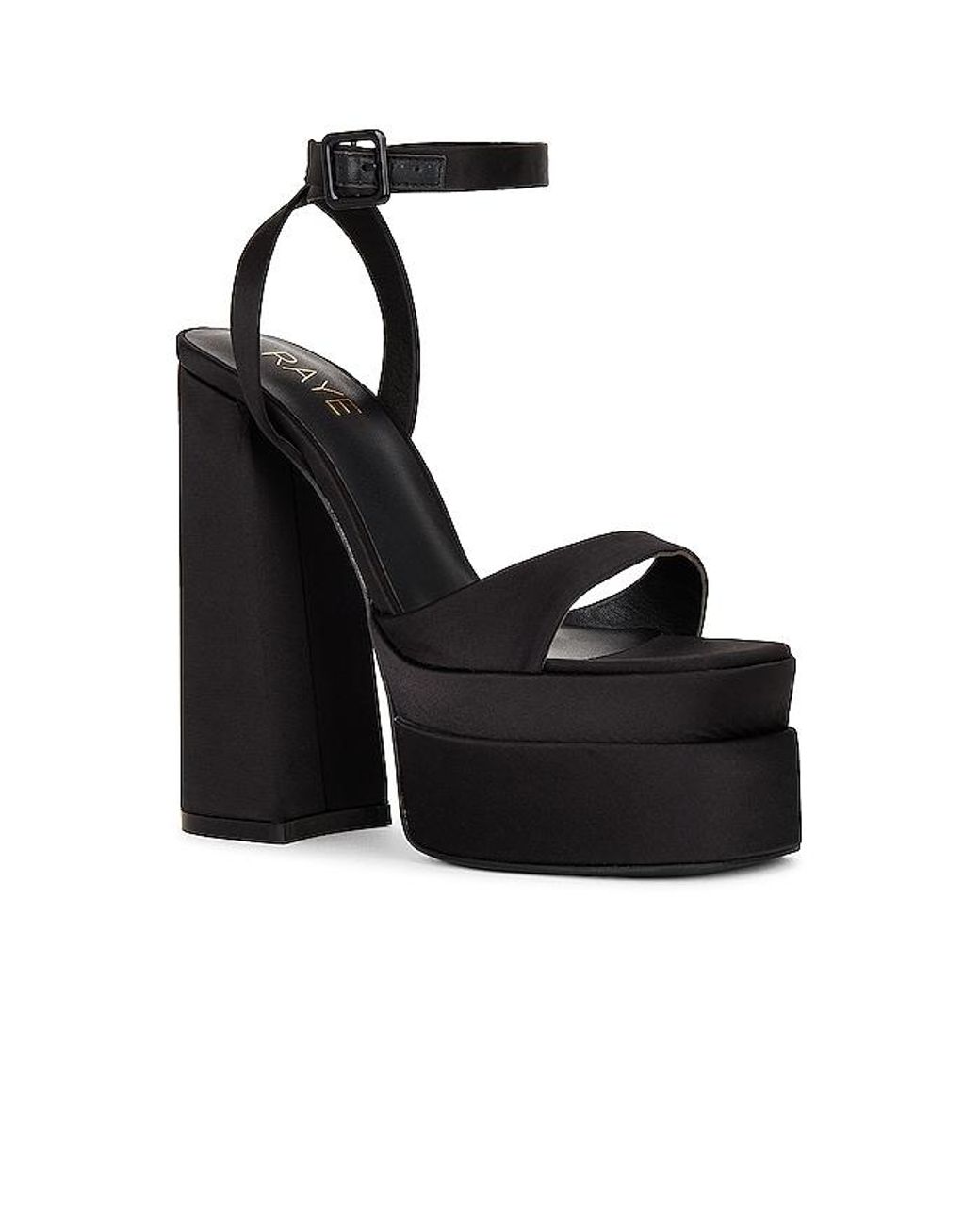 Raye Black Casia Ankle Strap Platform