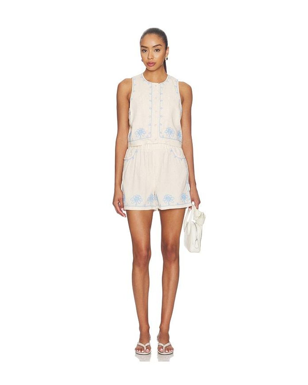 Blank NYC White High Waisted Short