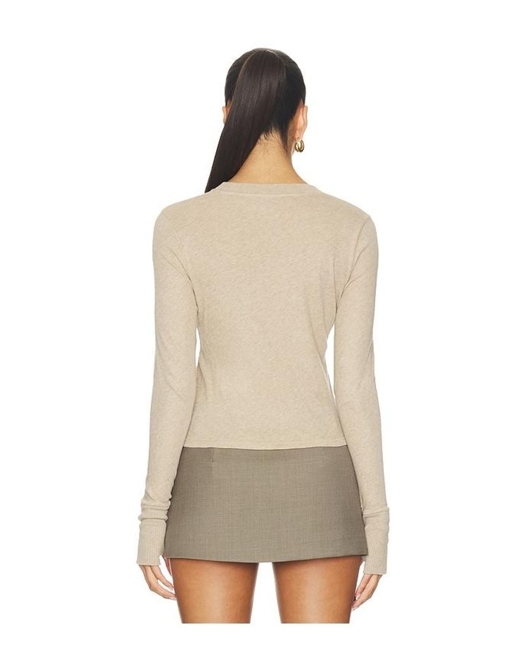 Enza Costa Natural Fine Cashmere Jersey Cardigan
