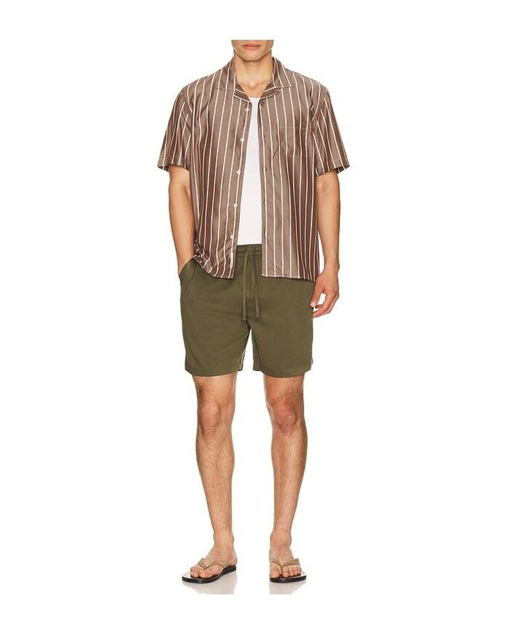 Onia Green Lyocell Beach Shorts for men