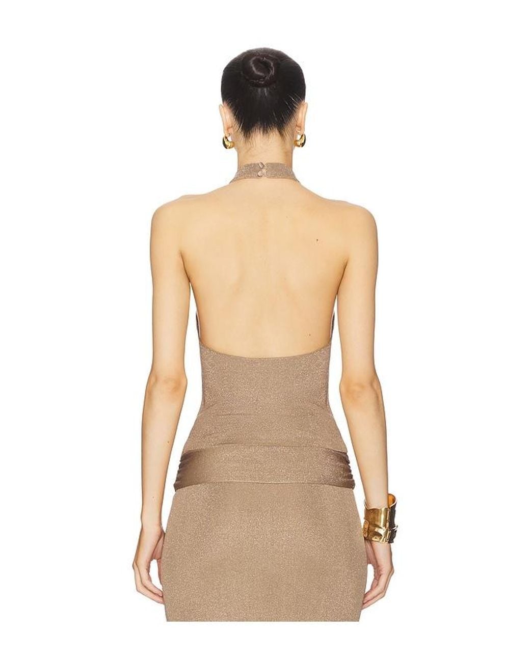 Lovers + Friends Natural Renna Cowl Neck Sleeveless Top