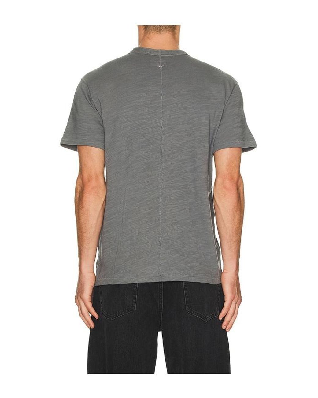 Rag & Bone Gray Classic Flame Henley for men