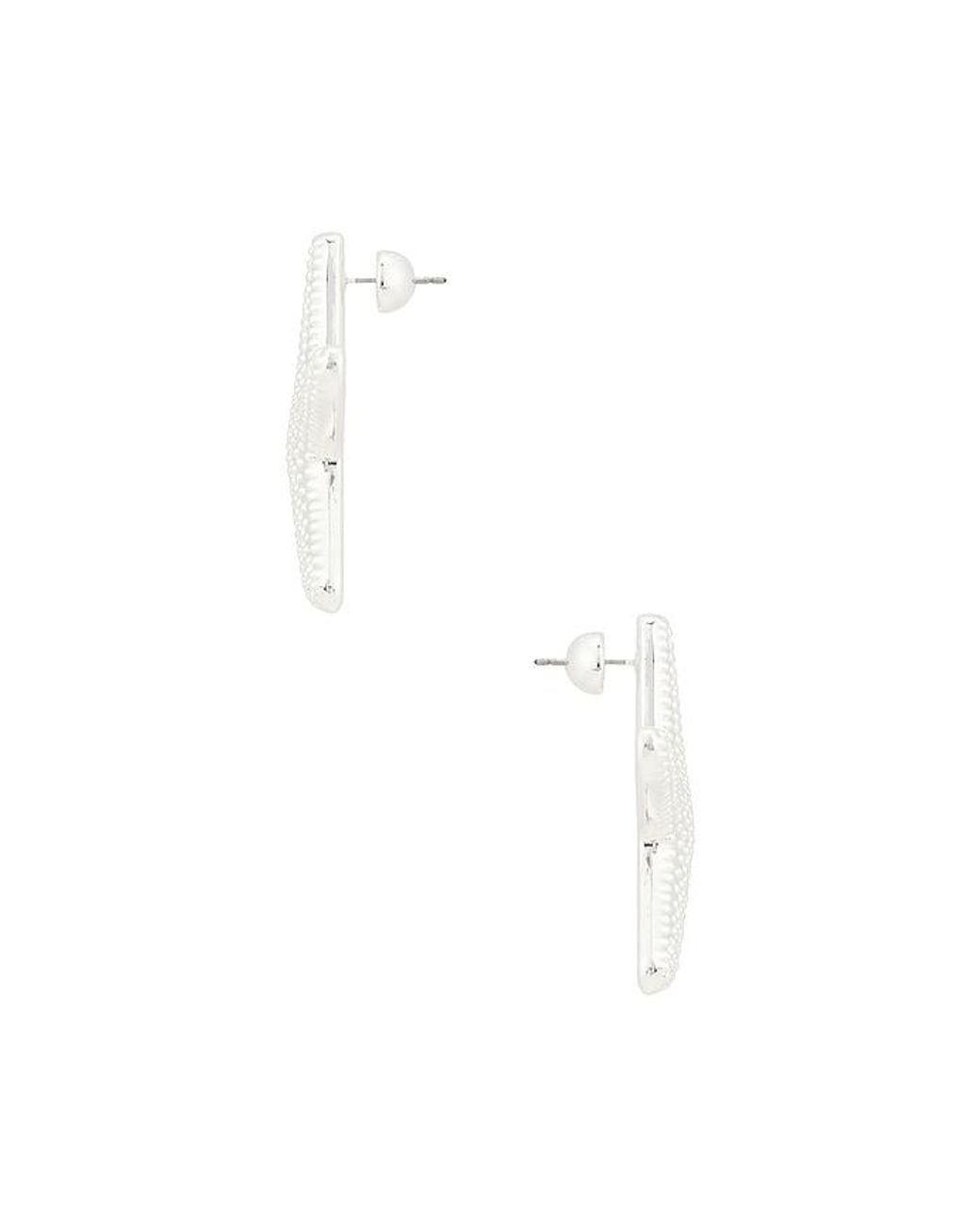 Ettika White Statement Starfish Stud Earrings