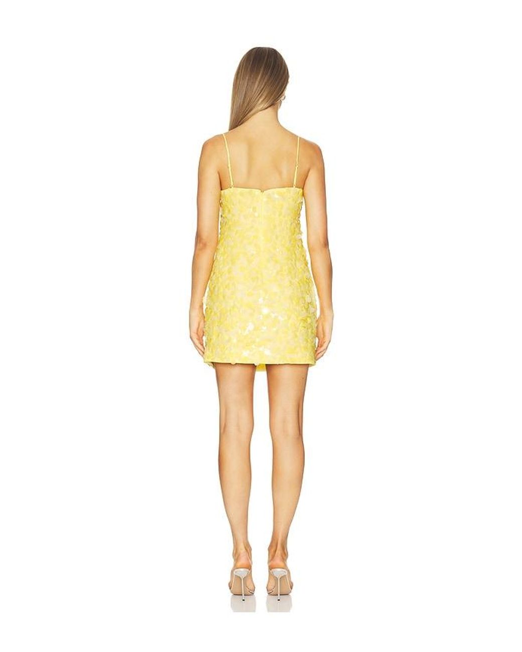 MILLY Yellow Izel Colette Sequin Mini Dress