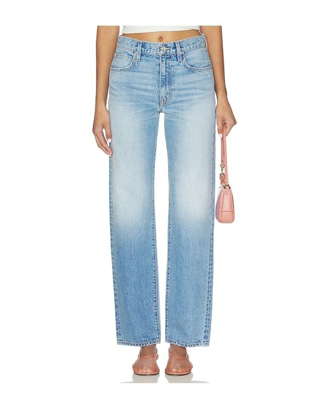 SLVRLAKE Denim Blue Kendra Straight Leg Jeans