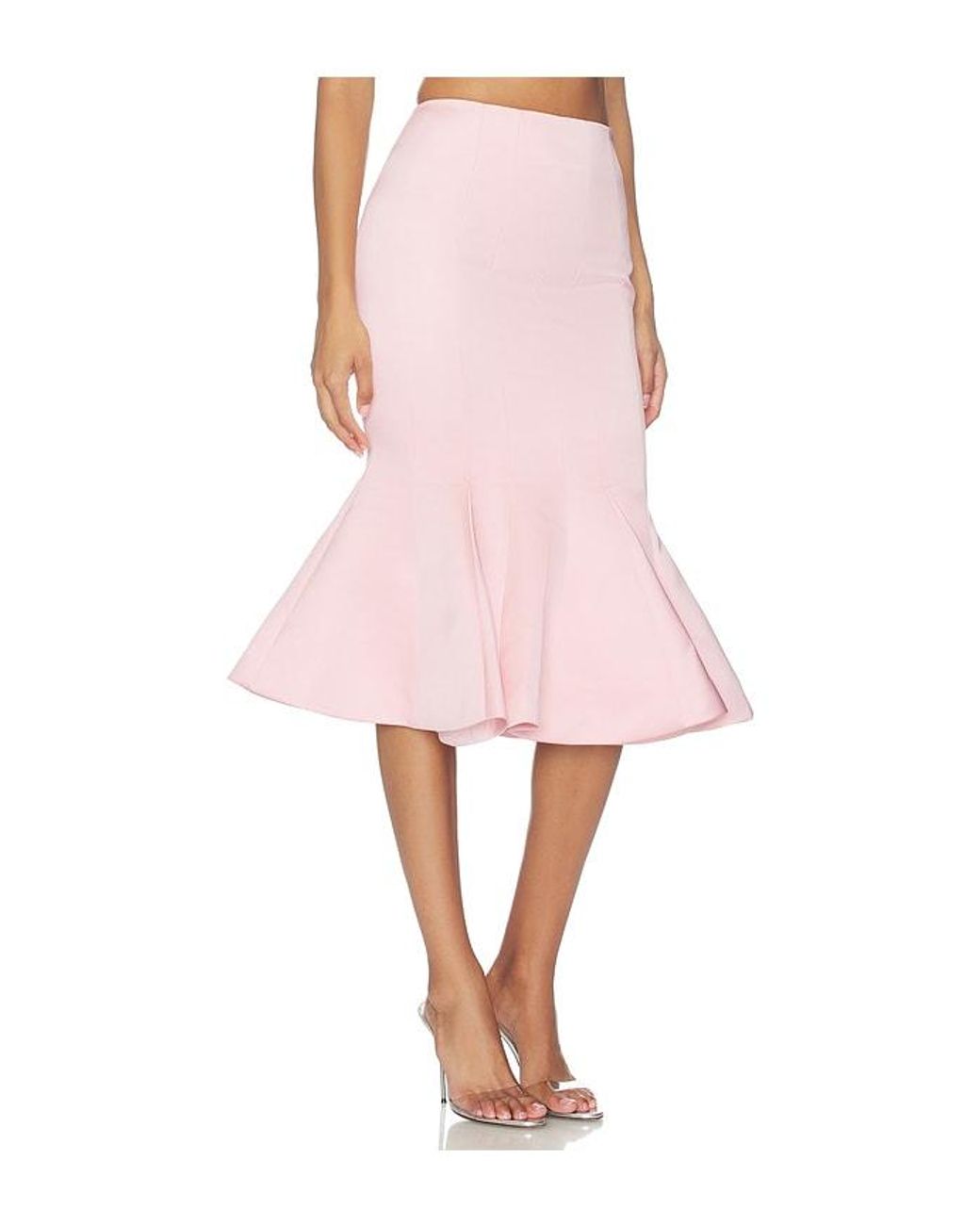 Prabal Gurung Pink Seamed Trumpet Skirt