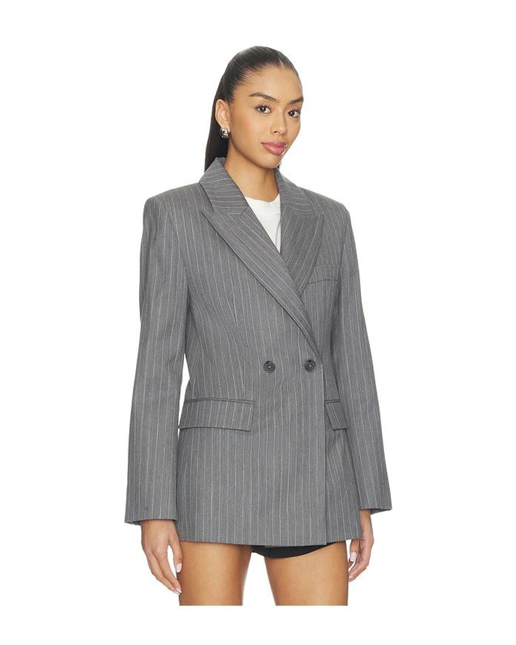 Anine Bing Gray Tiphaine Blazer