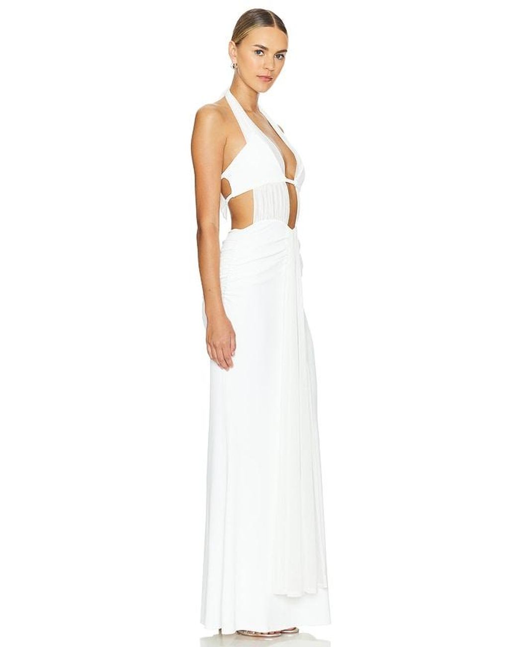 Nbd White Ilta Maxi Dress