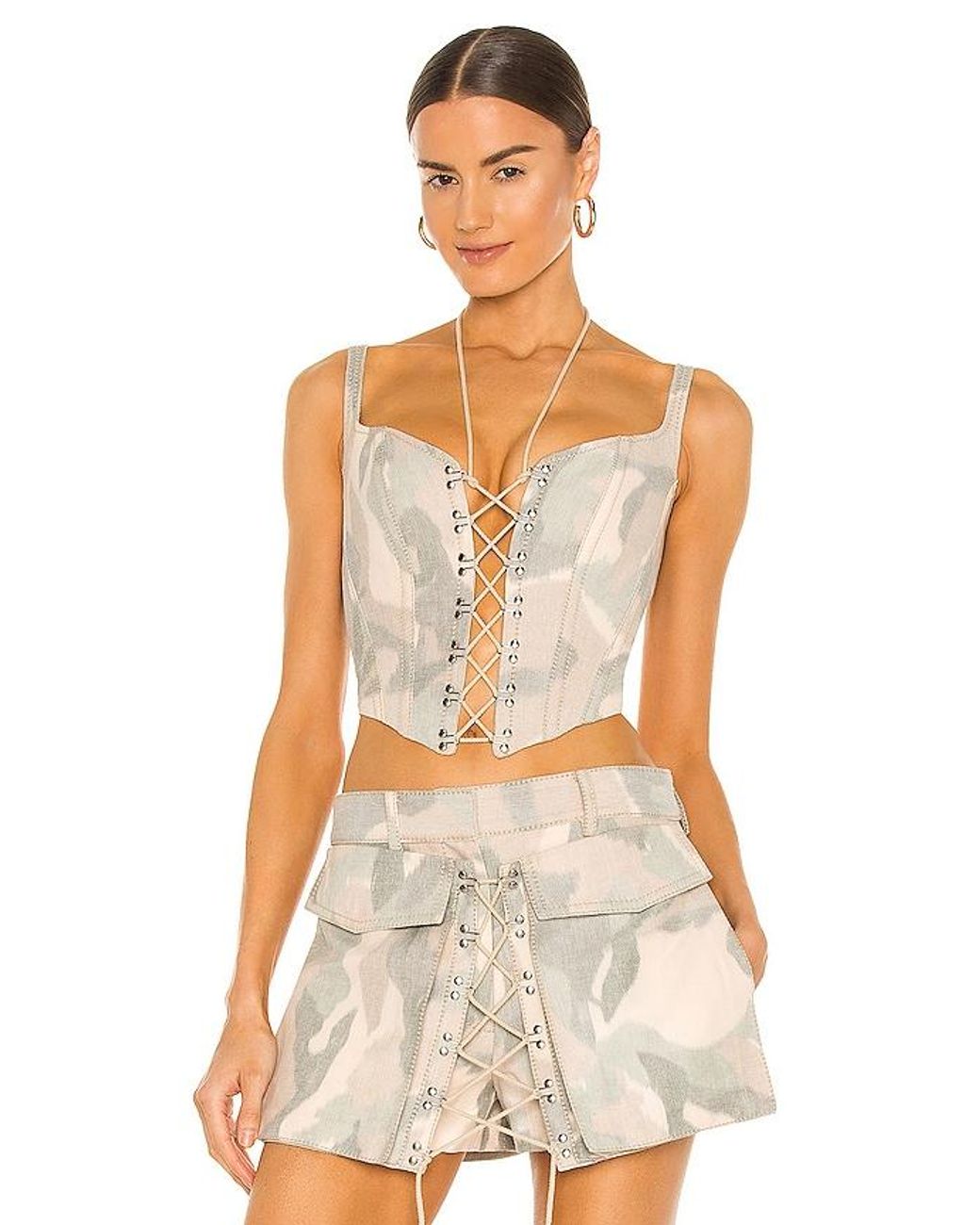 Camo top corset skirt