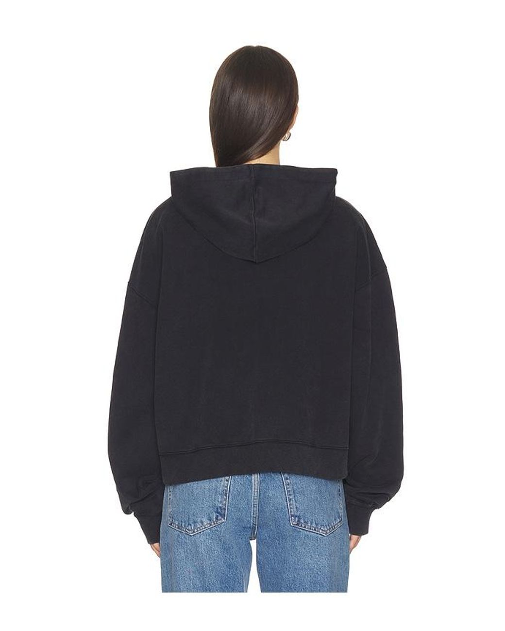 VANDY THE PINK Black Spray Flower Zip Up Hoodie