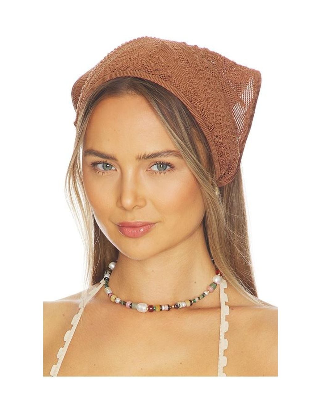 Devon Windsor Brown Crochet Bandana