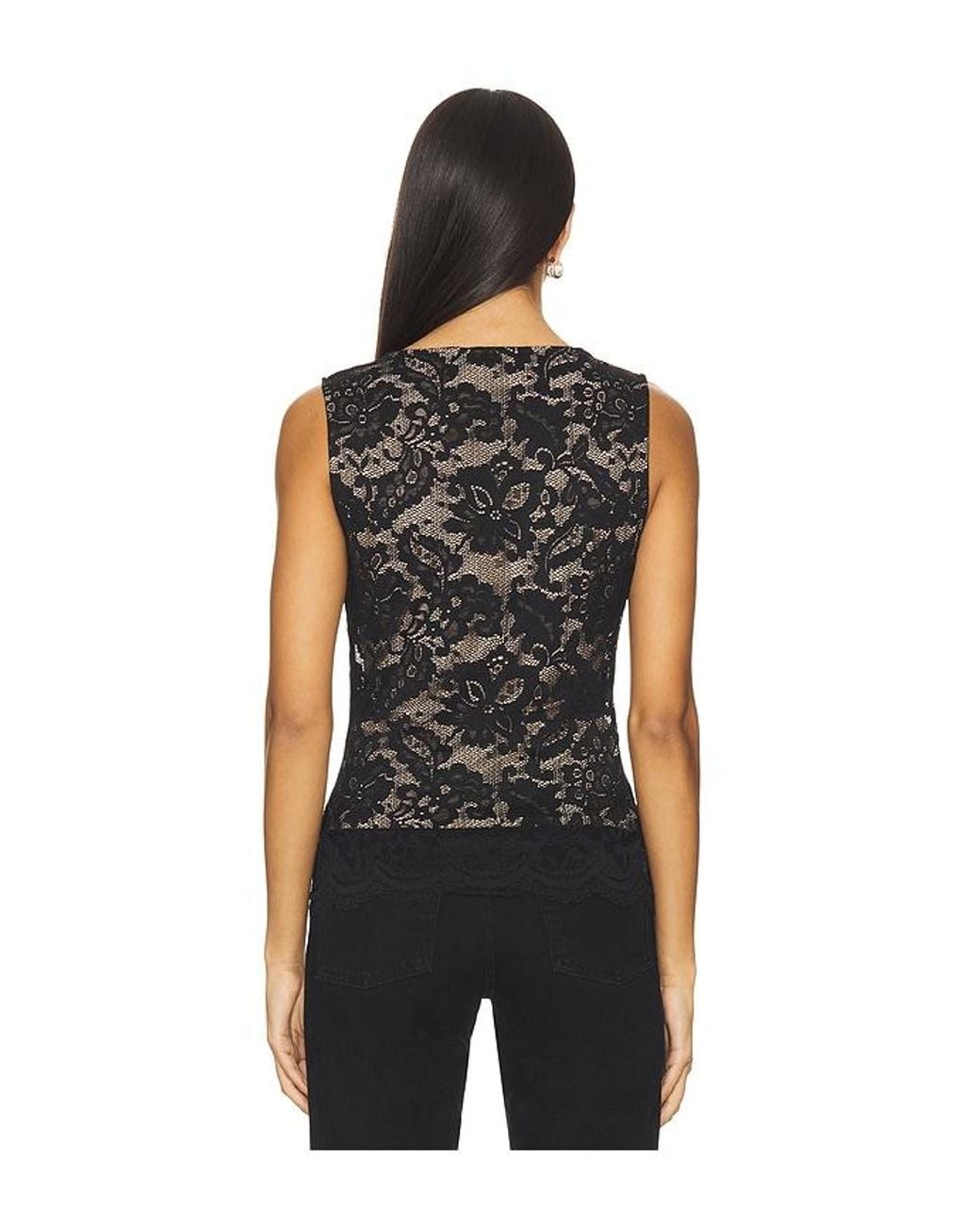 Generation Love Black Leila Stretch Lace Top