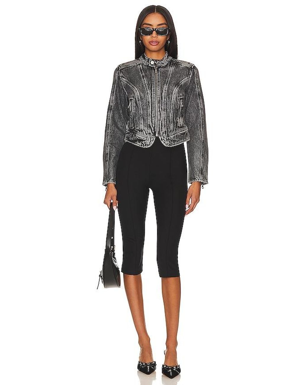 Lovers + Friends Black Cindy Cropped Capri Pant