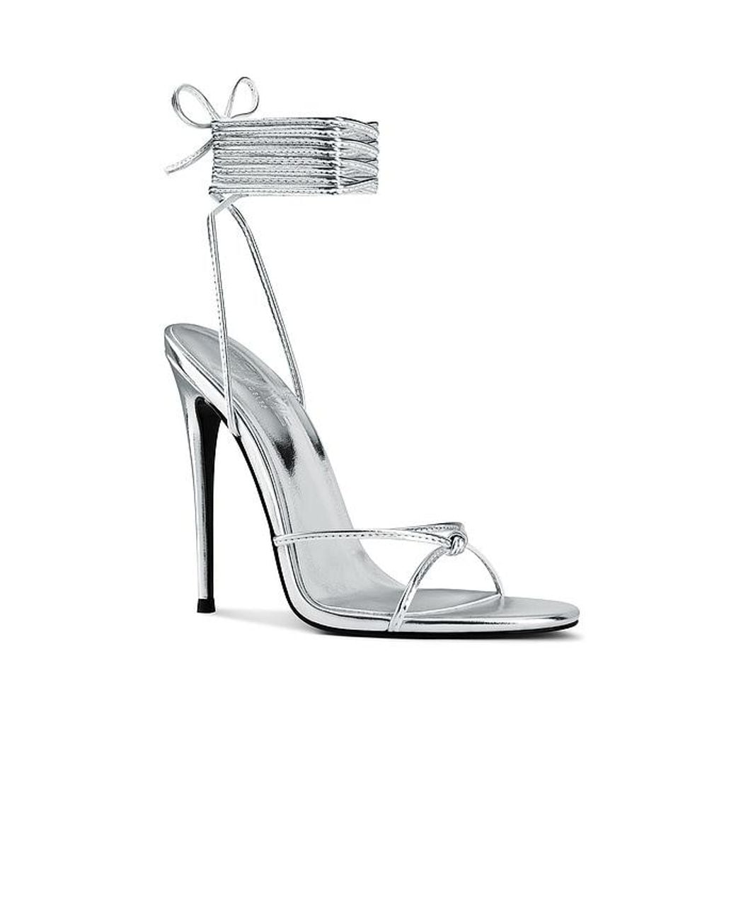 Femme LA White Athens Lace Up Heel