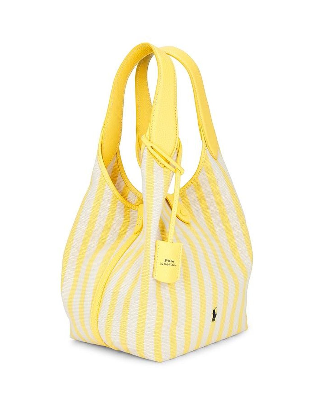 Polo Ralph Lauren Yellow Stripe Polo Canvas Medium Tote