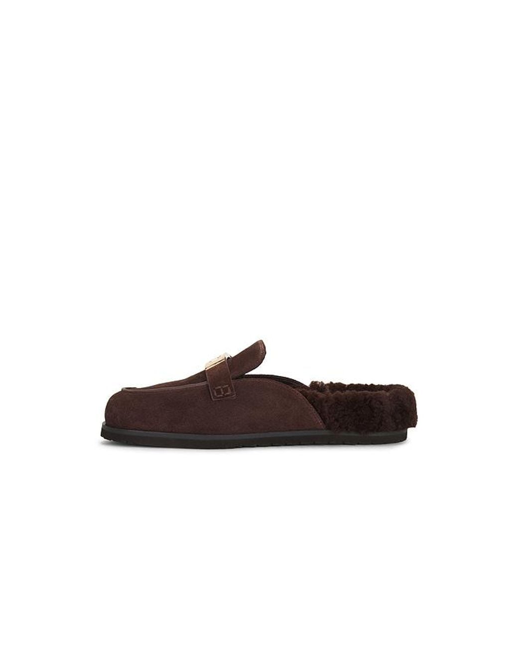 Tory Burch Brown Leelee Shearling Mule