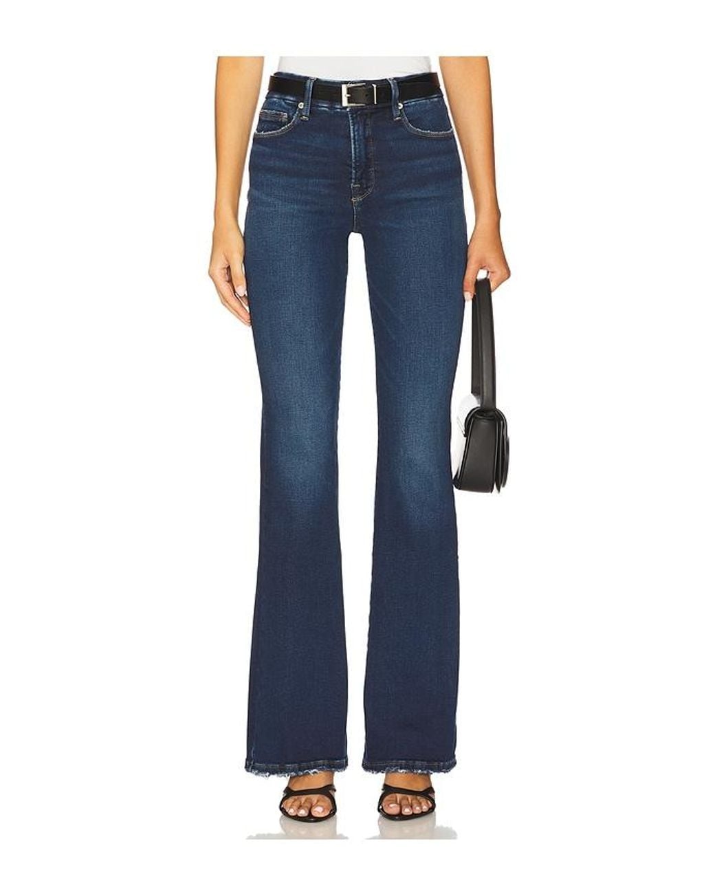 GOOD AMERICAN Blue Soft Tech Good Classic Bootcut Jeans