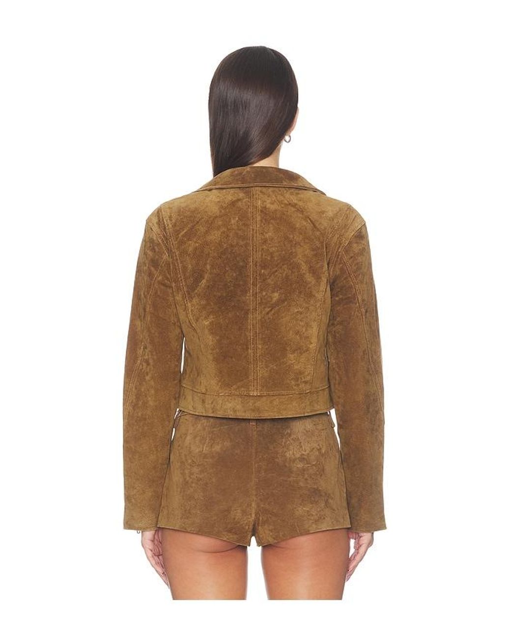 Blank NYC Brown Suede Moto Jacket