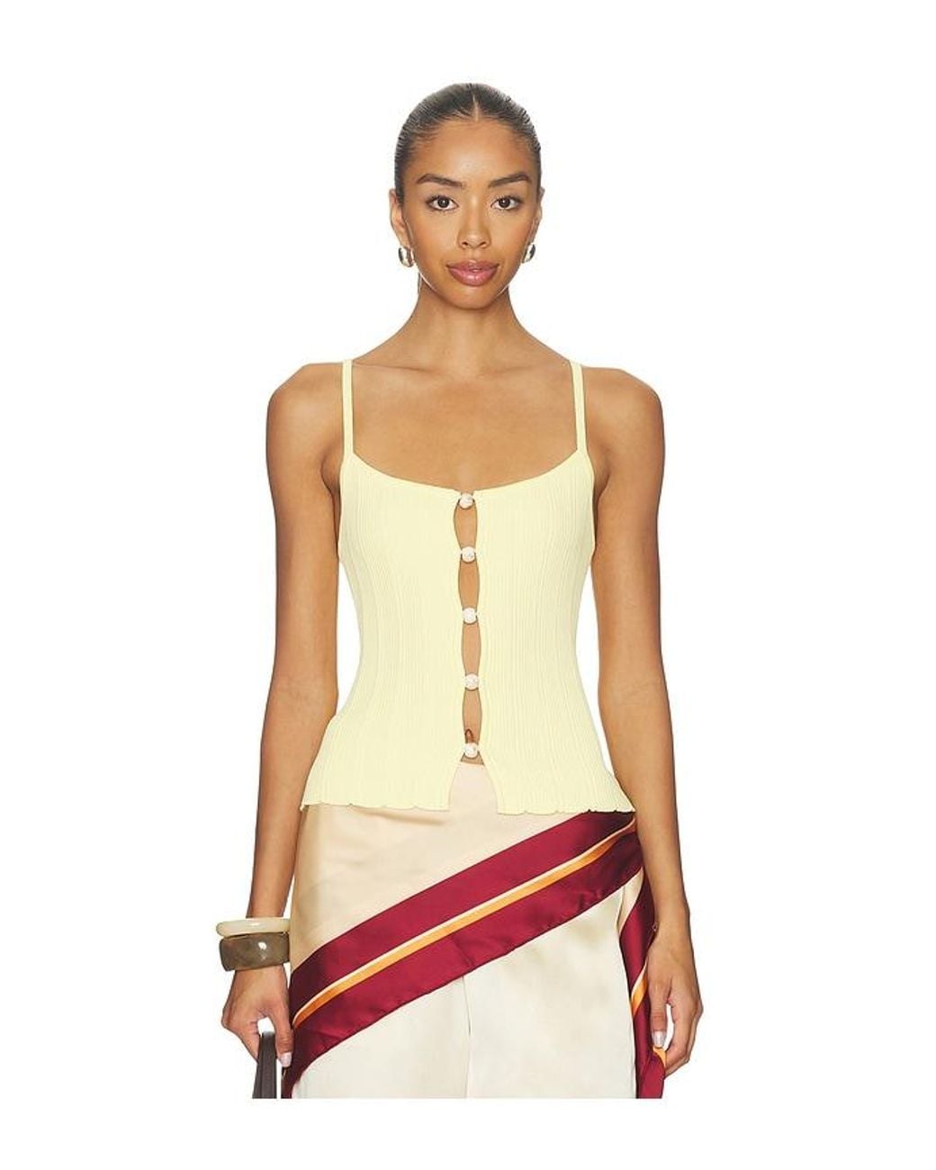 SNDY'S Red Odessa Knit Tank Top