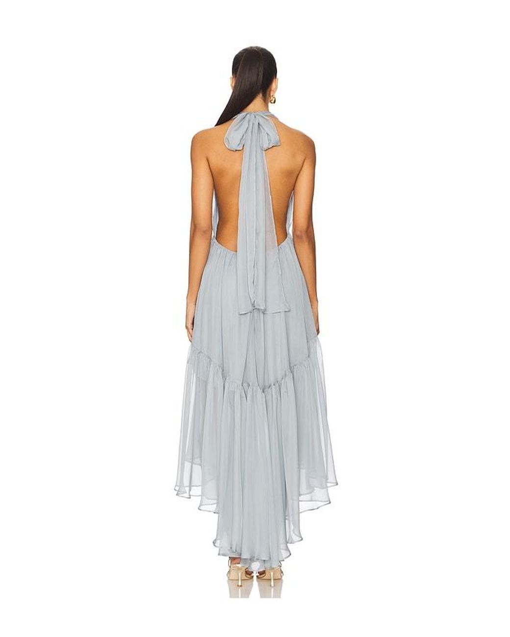 Bardot White X Revolve Leona High Low Ruffle Dress