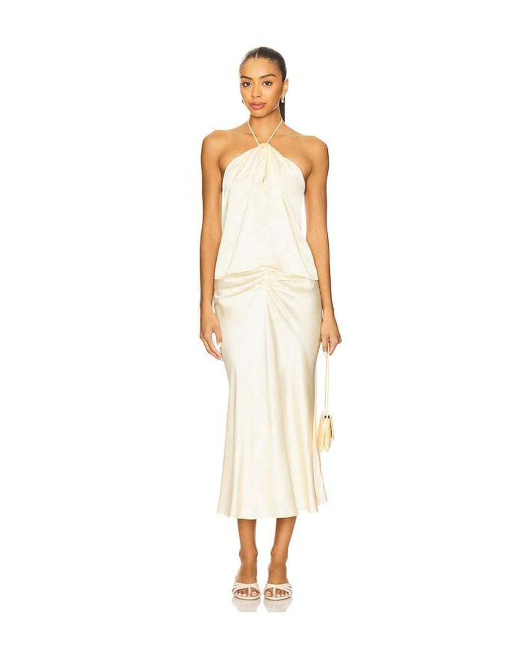 LPA White Elinor Halter Top