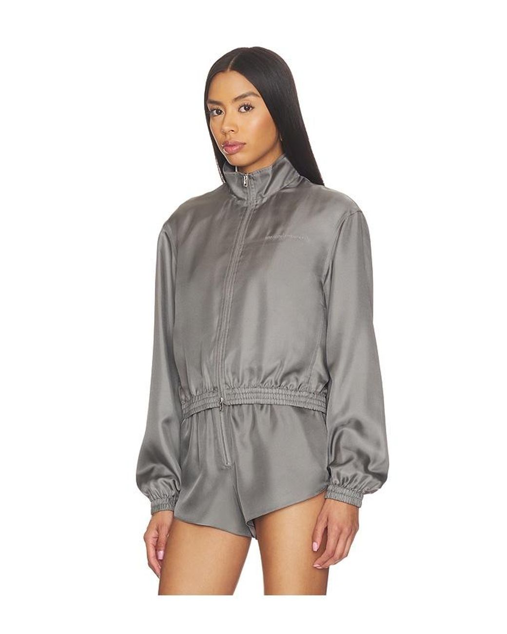 Alexander Wang Black Cropped Track Jacket