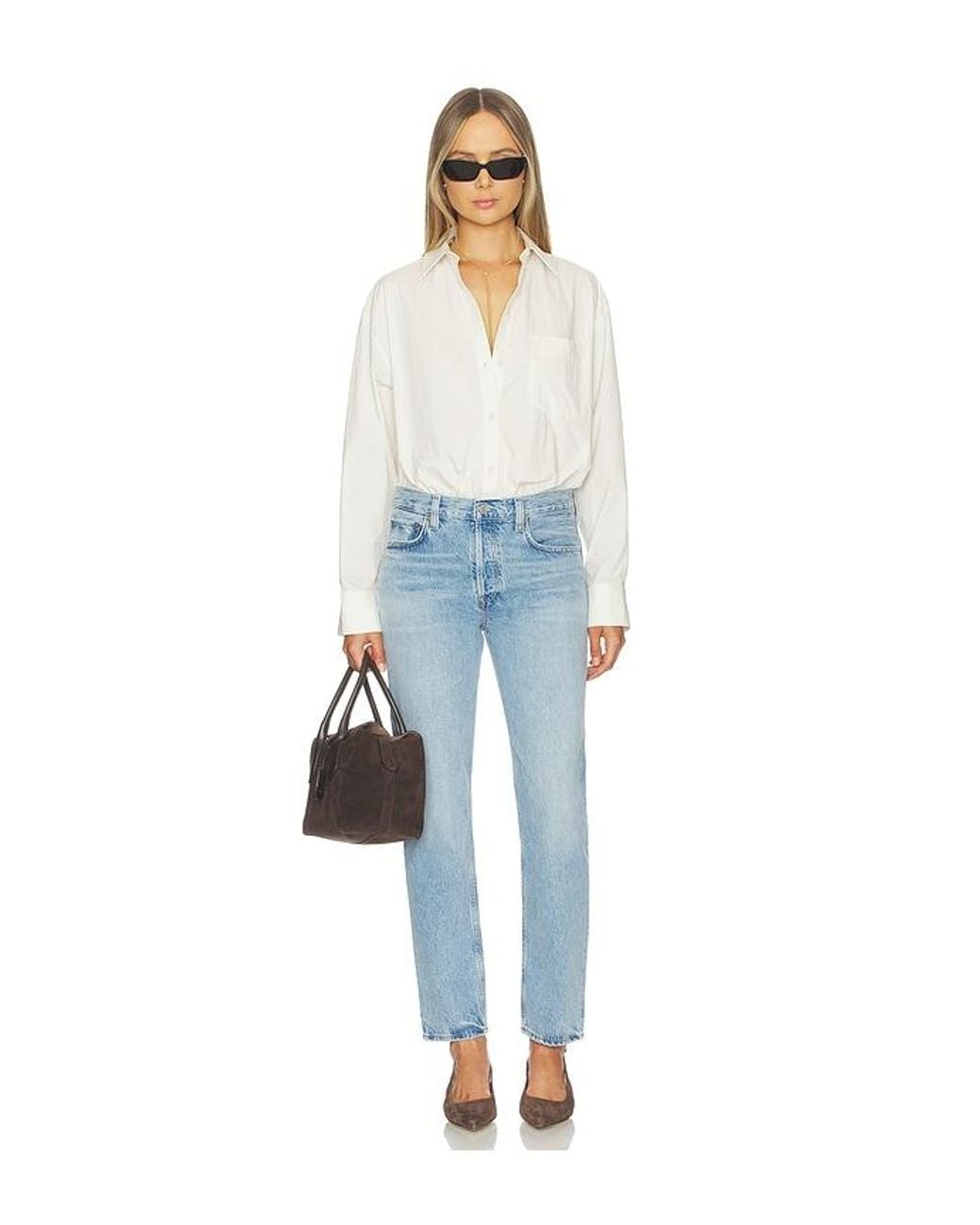 Agolde Blue Romney Low Rise Jeans