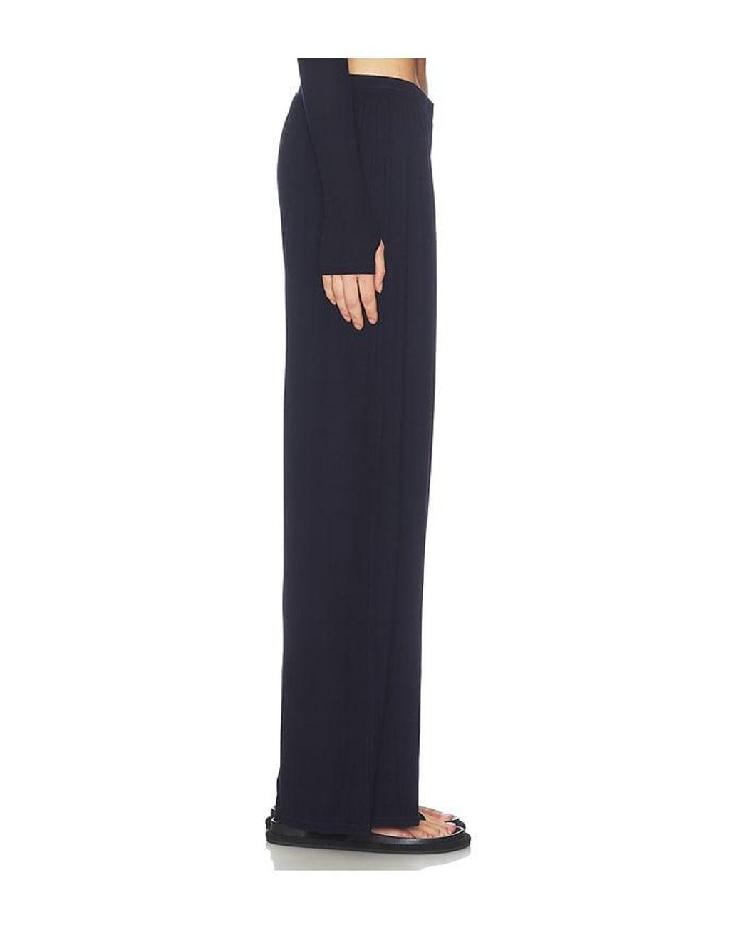 Michael Lauren Blue Laguna Wide Leg Pant With Snaps