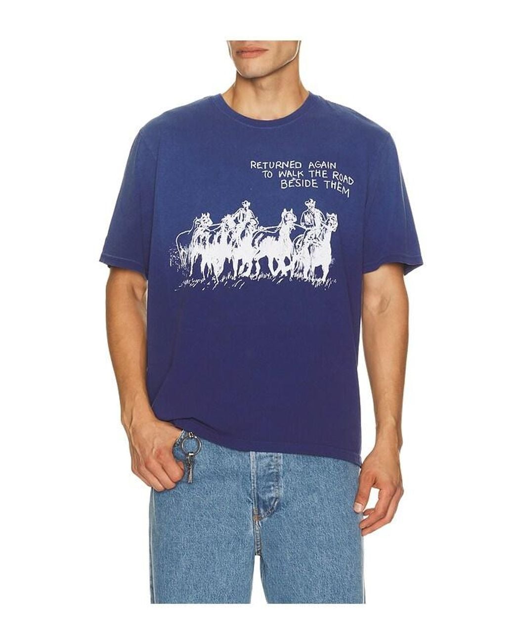 One Of These Days Blue Return Again Tee Shirt for men