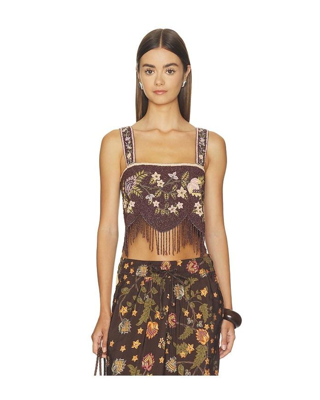 Agua Bendita Multicolor Aida Crop-Top