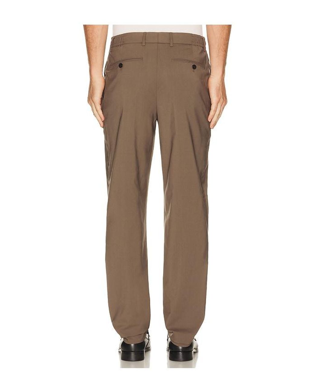 Theory Brown Motion Wool Curtis Pant for men