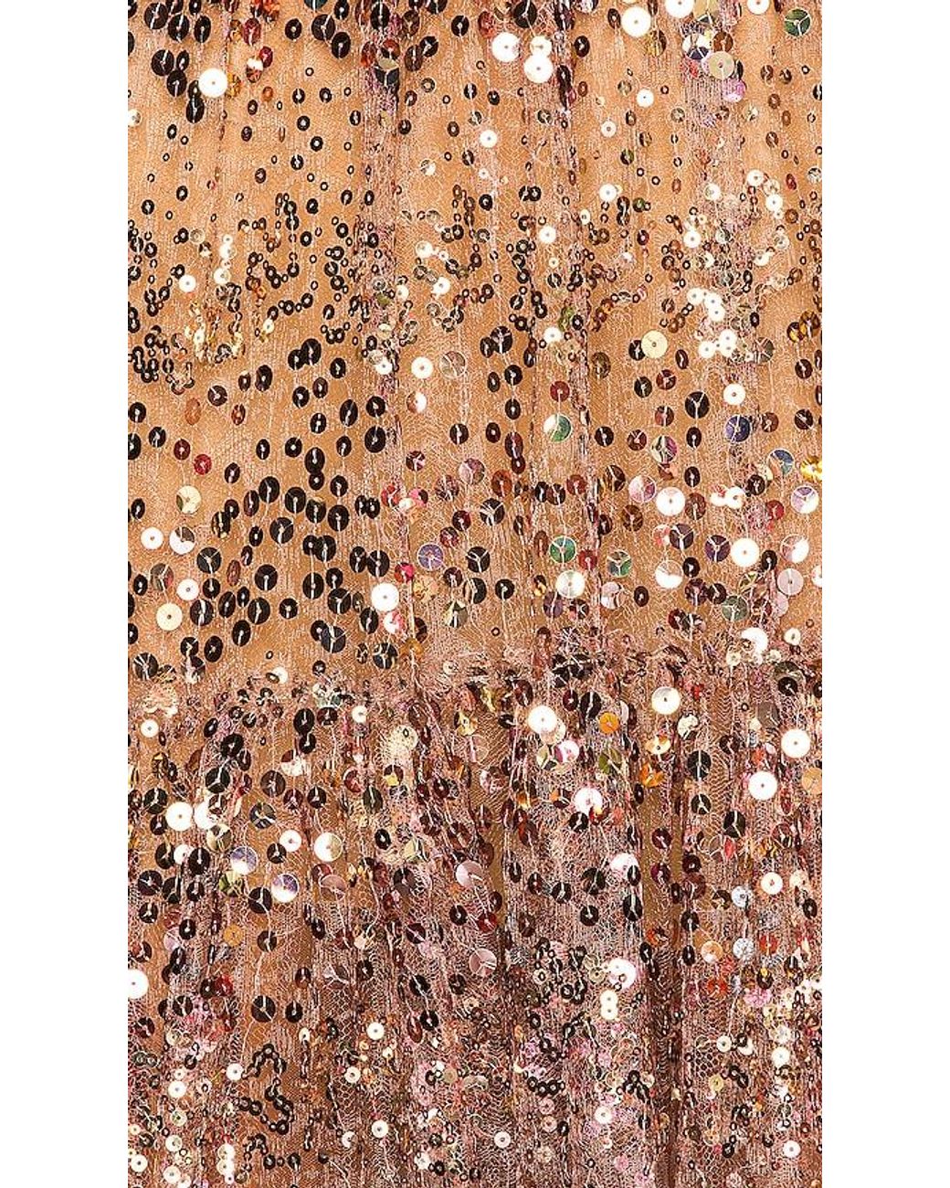 Bronx and Banco Metallic Midnight Sequin Sweetheart Gown