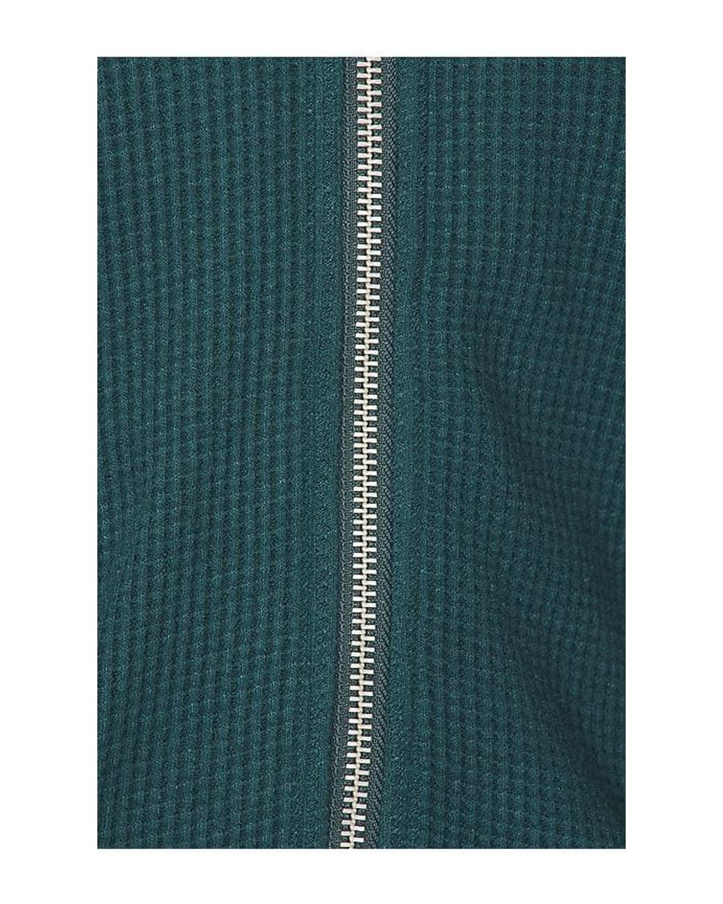 Beyond Yoga Blue Rest Day Waffle Hooded Jacket