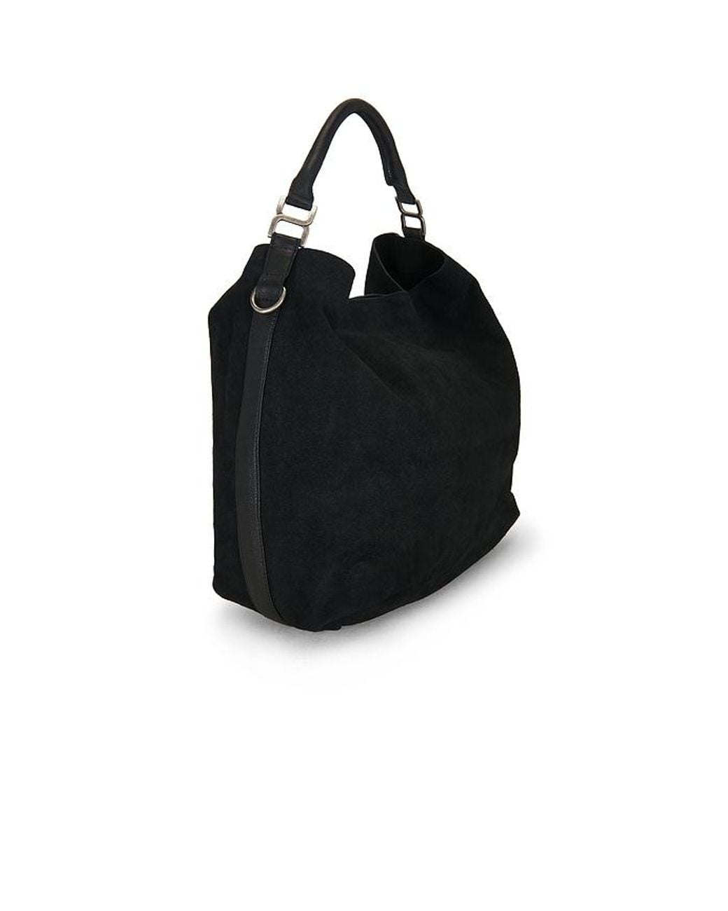 Free People Black Suzie Suede Slouch Tote