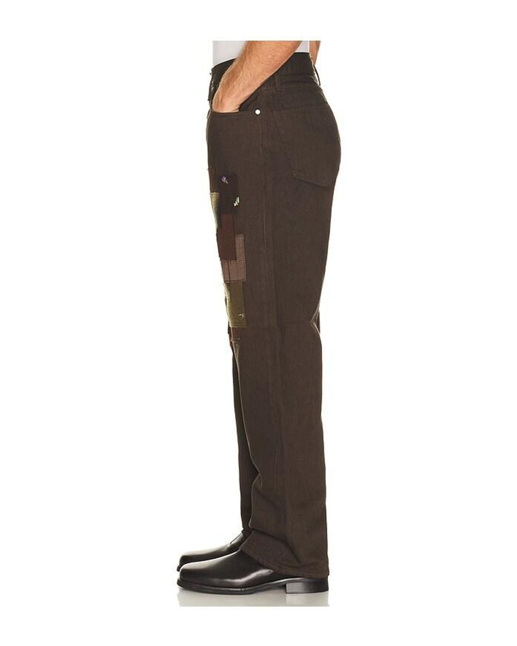 vowels Black Straight Denim Jeans for men