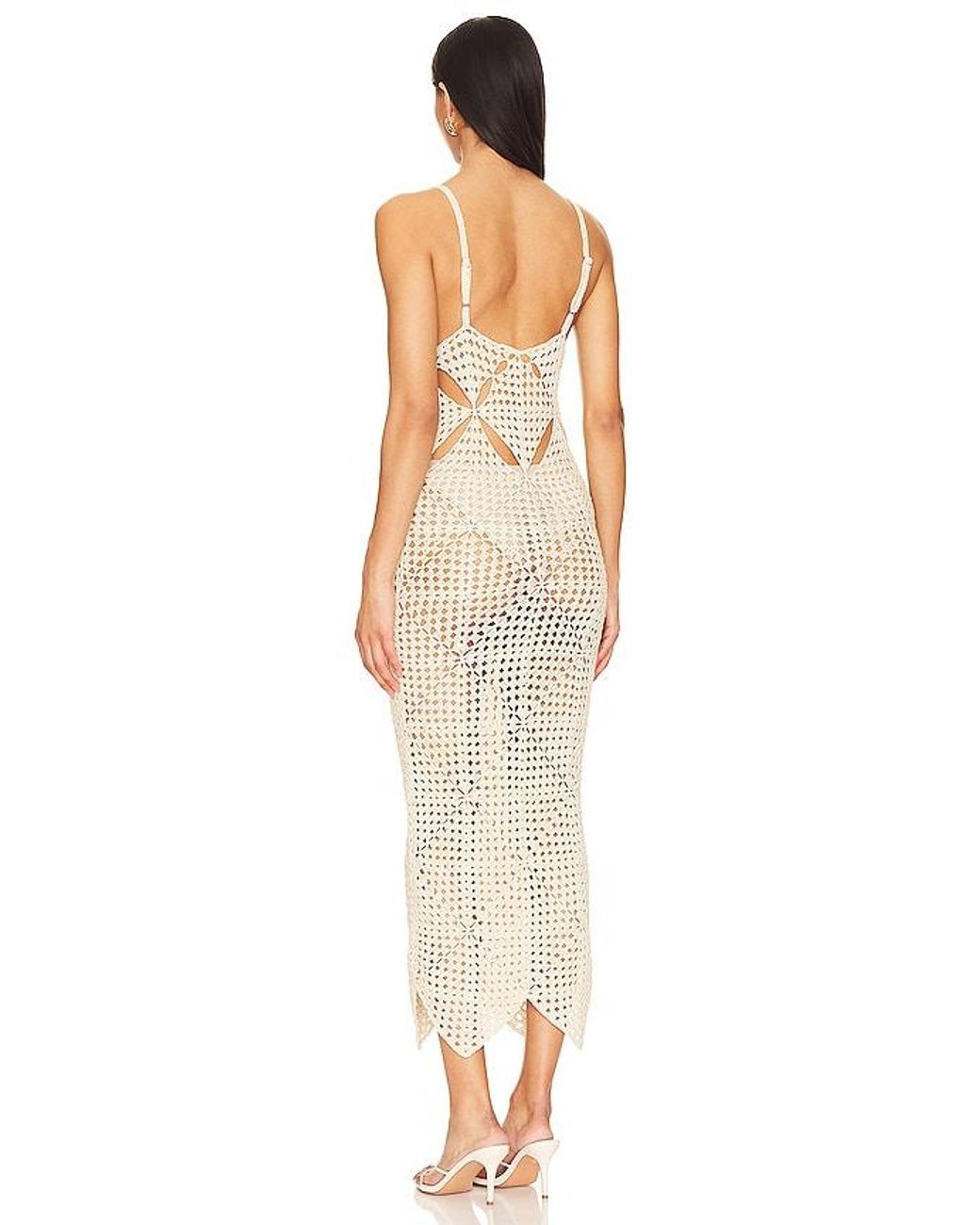 LPA White Odella Crochet Dress