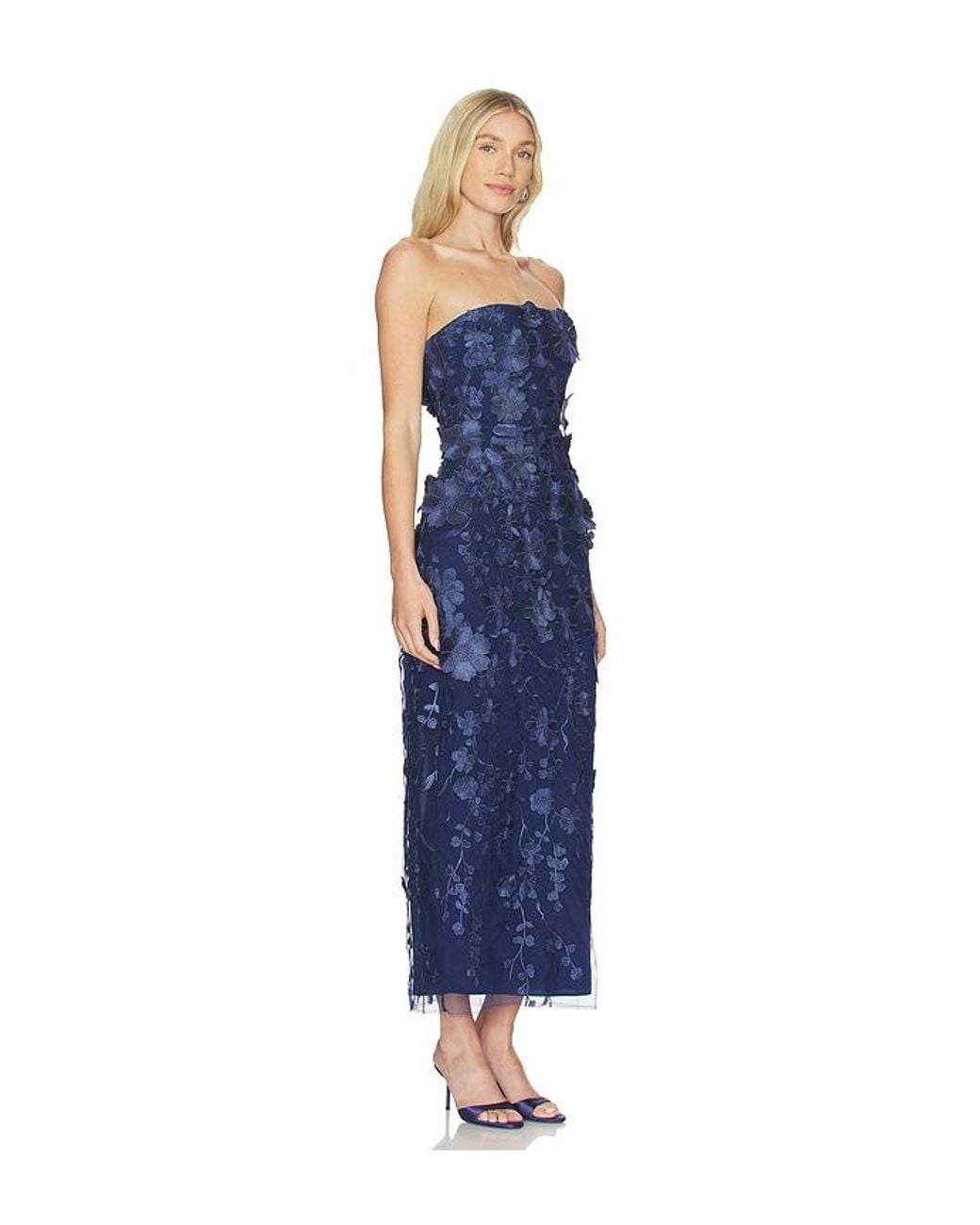 Lovers + Friends Blue Popin Gown