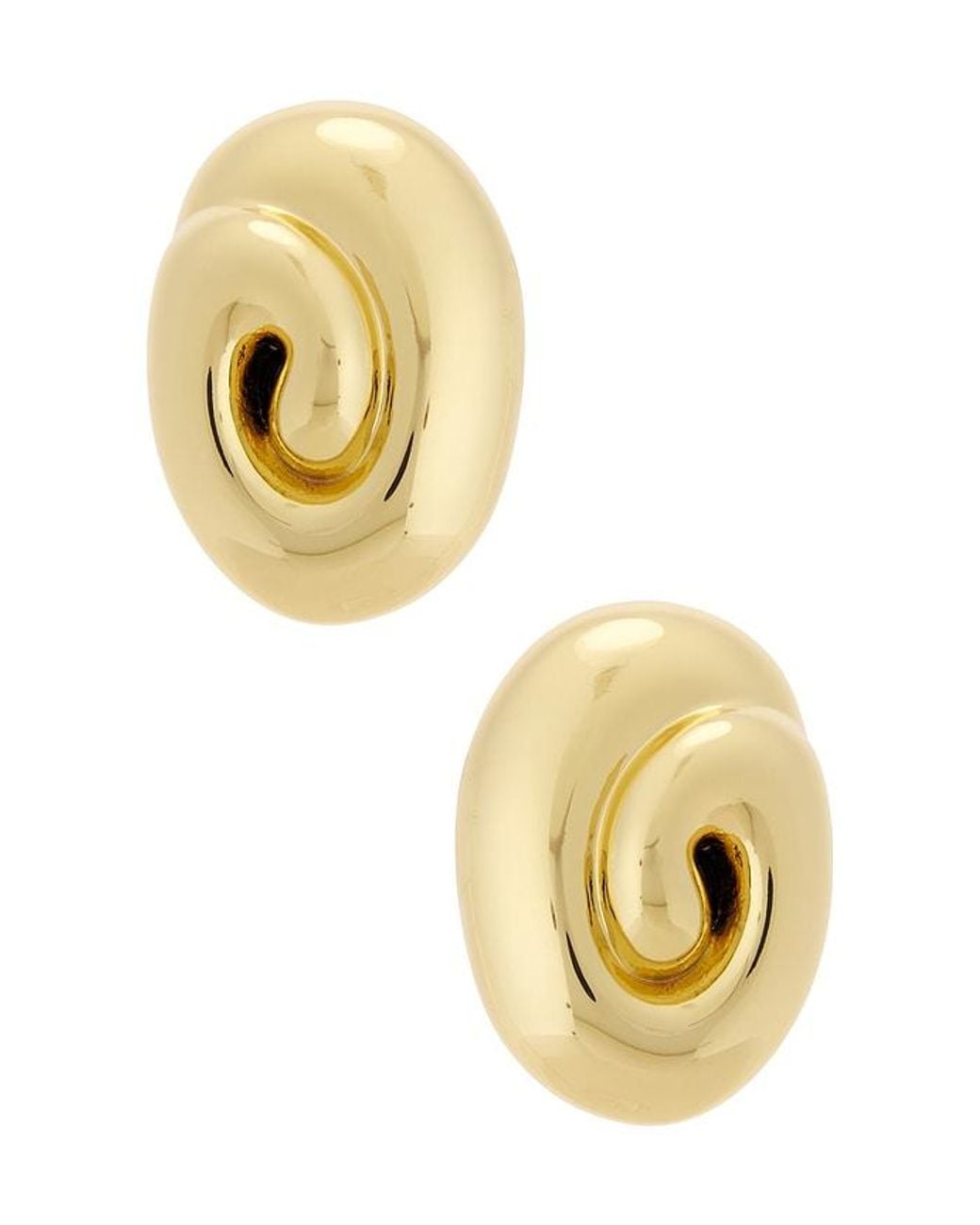 Lele Sadoughi Metallic Spiral Dome Clip-On Earrings