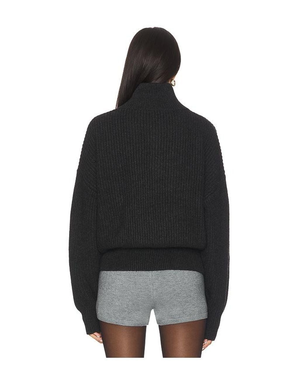 Lovers + Friends Black Shivani Zip Sweater
