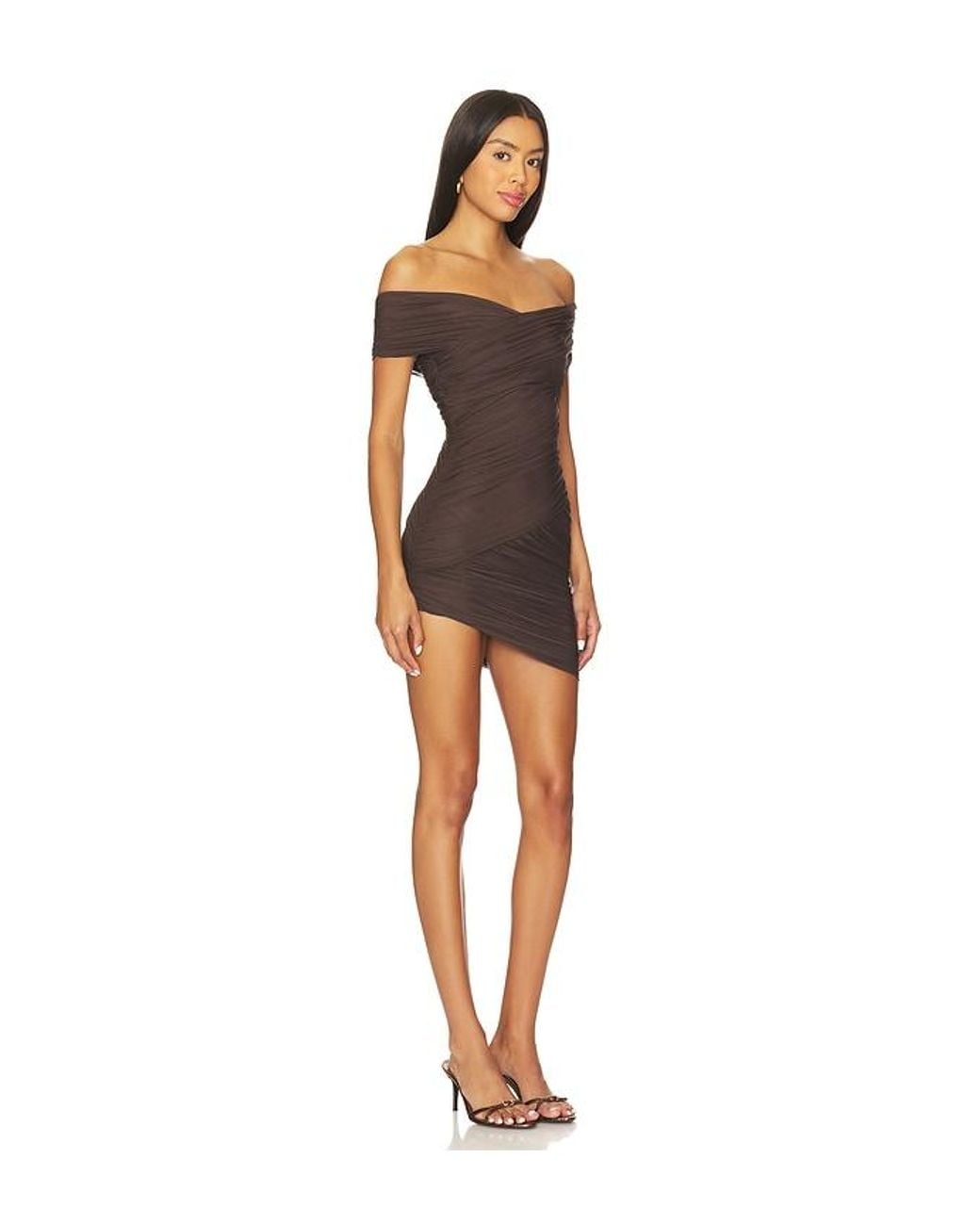 SER.O.YA Black Deniz Mesh Mini Dress