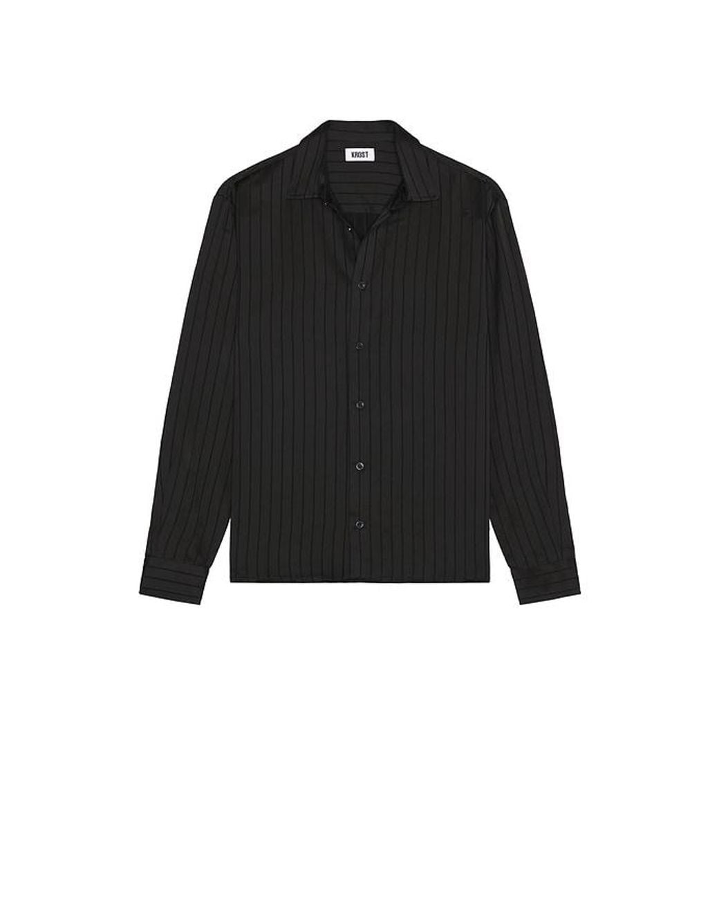 KROST Black Jordan Ace Striped Shirt for men
