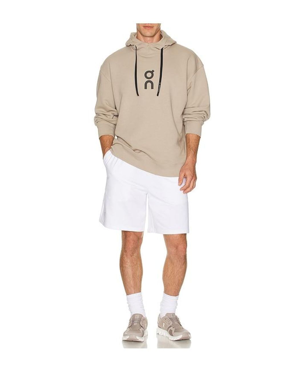 On Shoes Natural Club Hoodie for men
