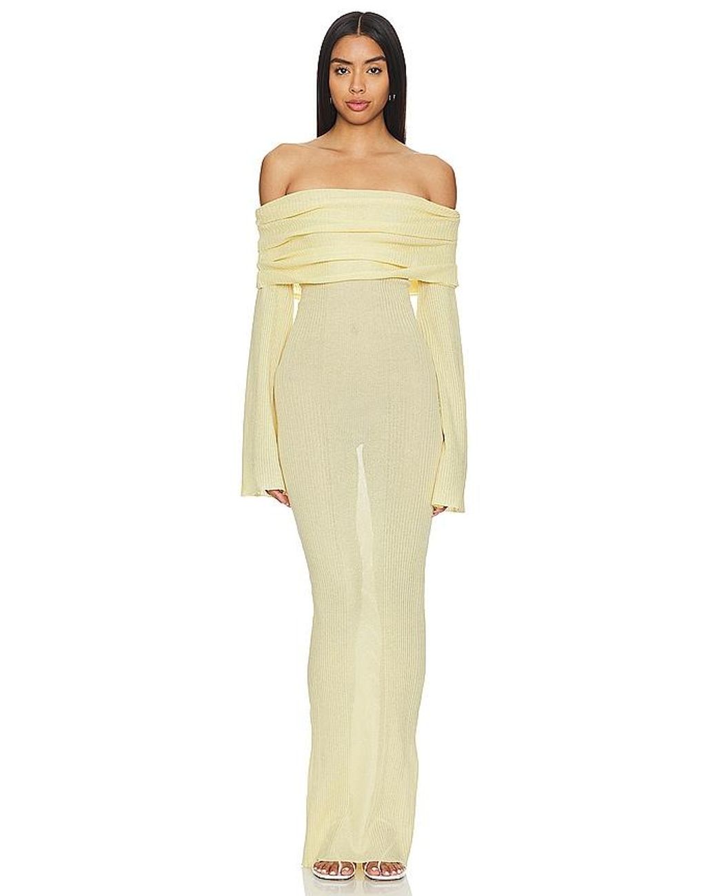 SEROYA Krystal Maxi Dress With Mesh Paneling