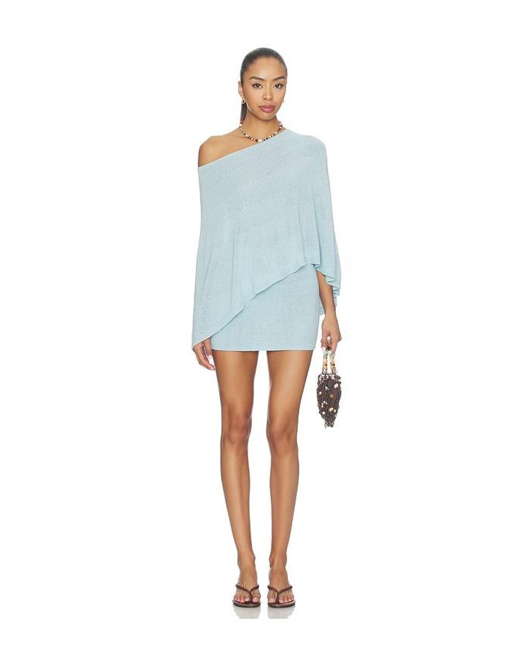 SNDY'S Blue Monte Knit Mini Skirt