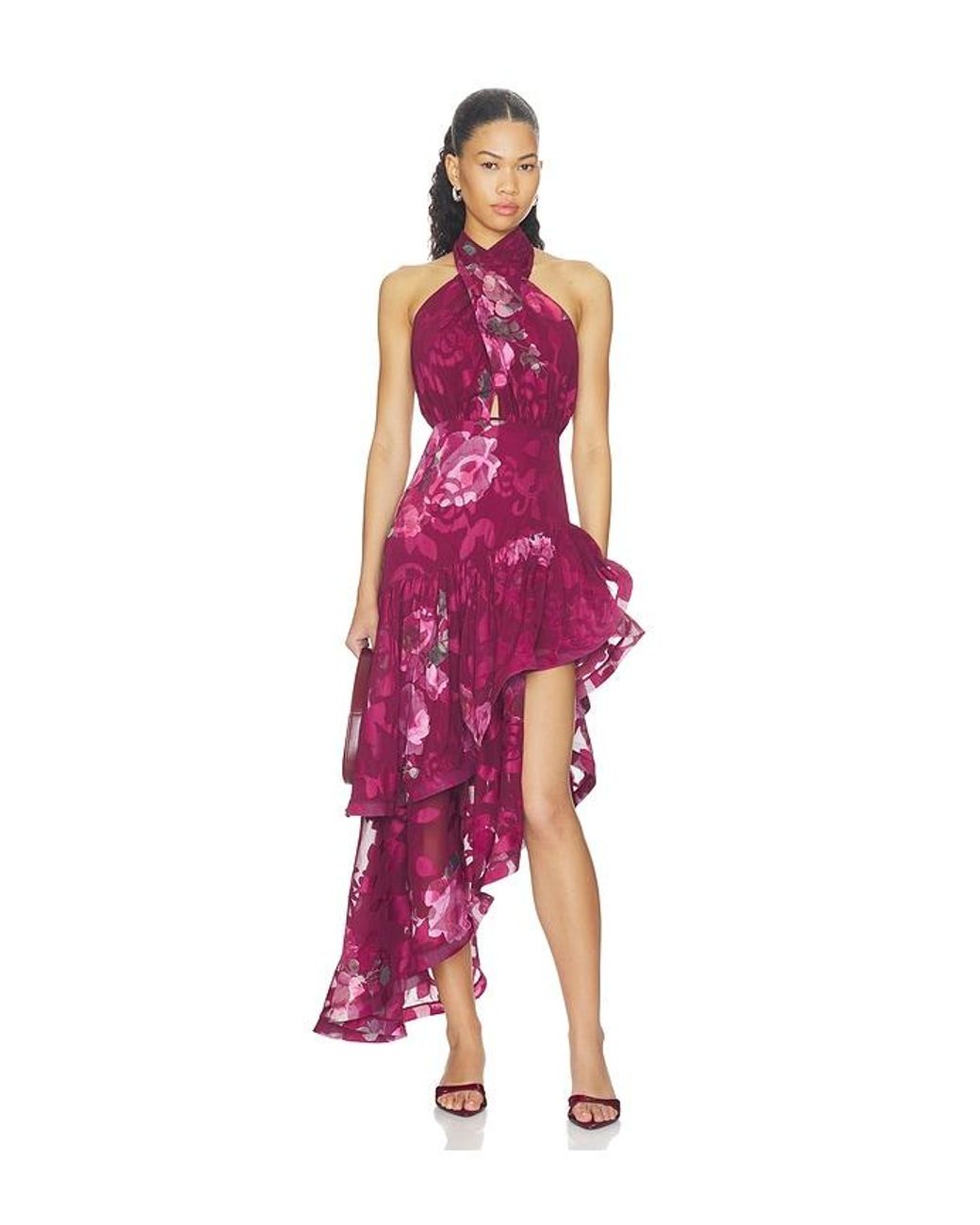 Elliatt Multicolor Eleanora High Low Maxi Dress