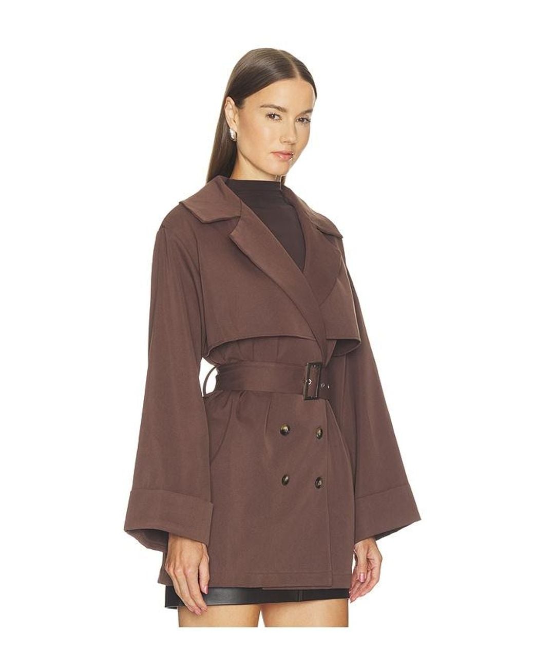 ALL THE WAYS Brown Blaire Trench Coat