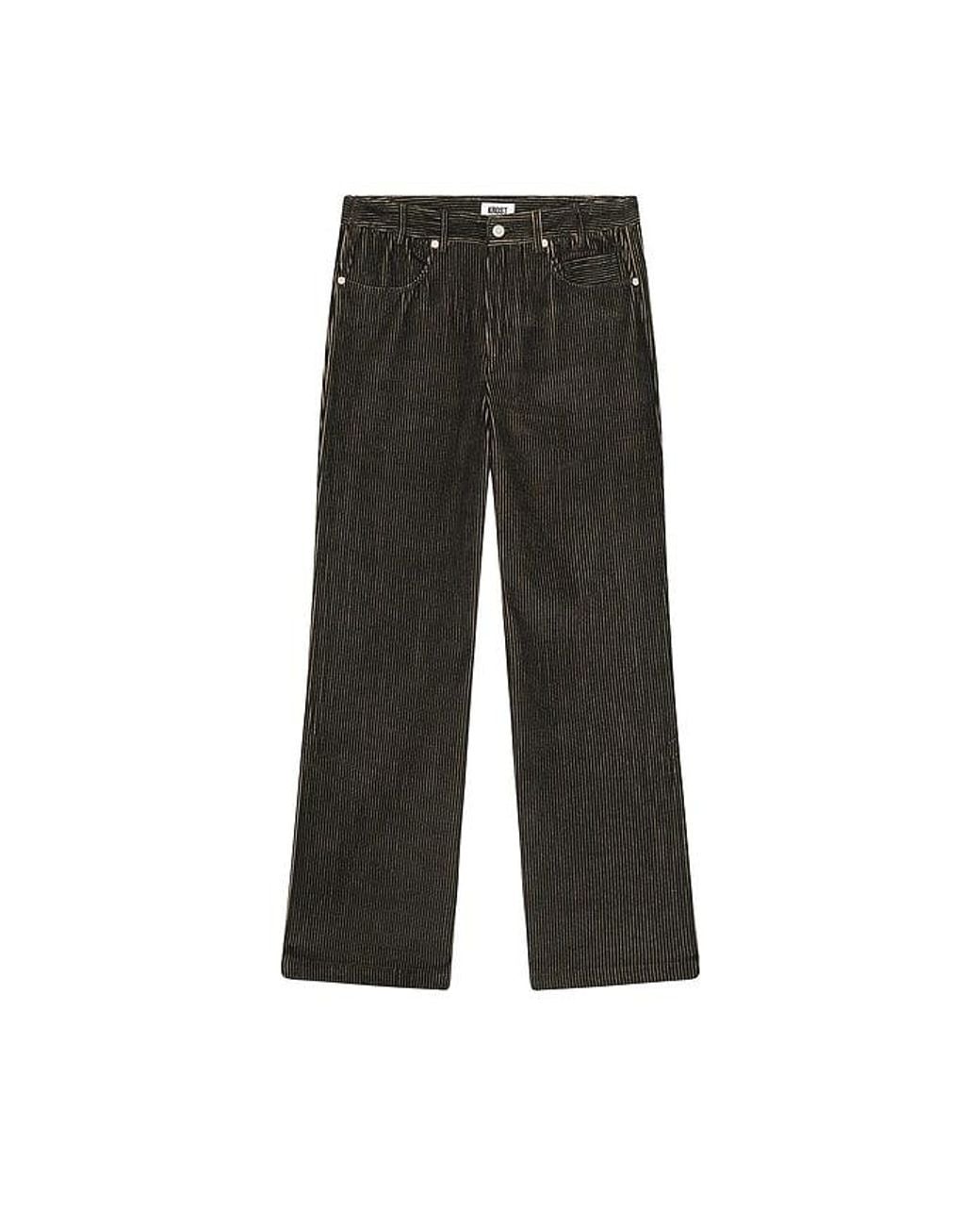 KROST Black 5 Pocket Corduroy Trousers for men